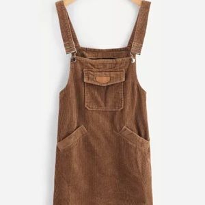 Split corduroy dress